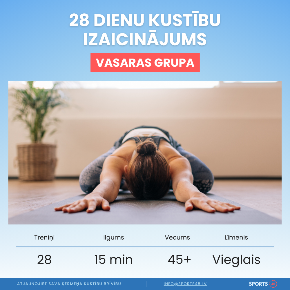 28 dienu kustību izaicinājums 45+ | Vasaras grupa